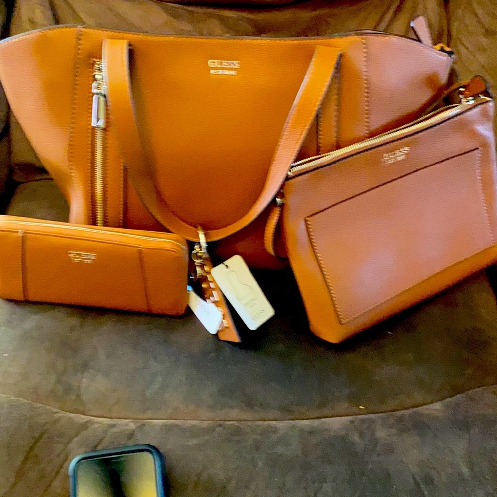 Guess Naya Pochette Shoulder Bag Women's 33Cm Brown WALLET ABS MAKE UP TOTE